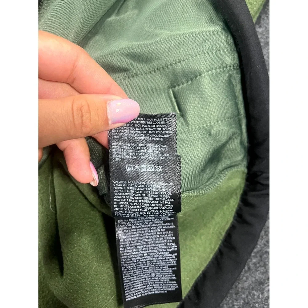 The North Face Alpine Polartec Jacket Mens Medium Olive Green Fleece Quarter Zip
